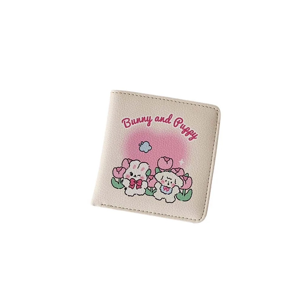 Foto Koreaanse fotokaarthouder Engelse letter Bunny Bear Dog PU Cartoon kaarttas portemonnee Idol fotokaart