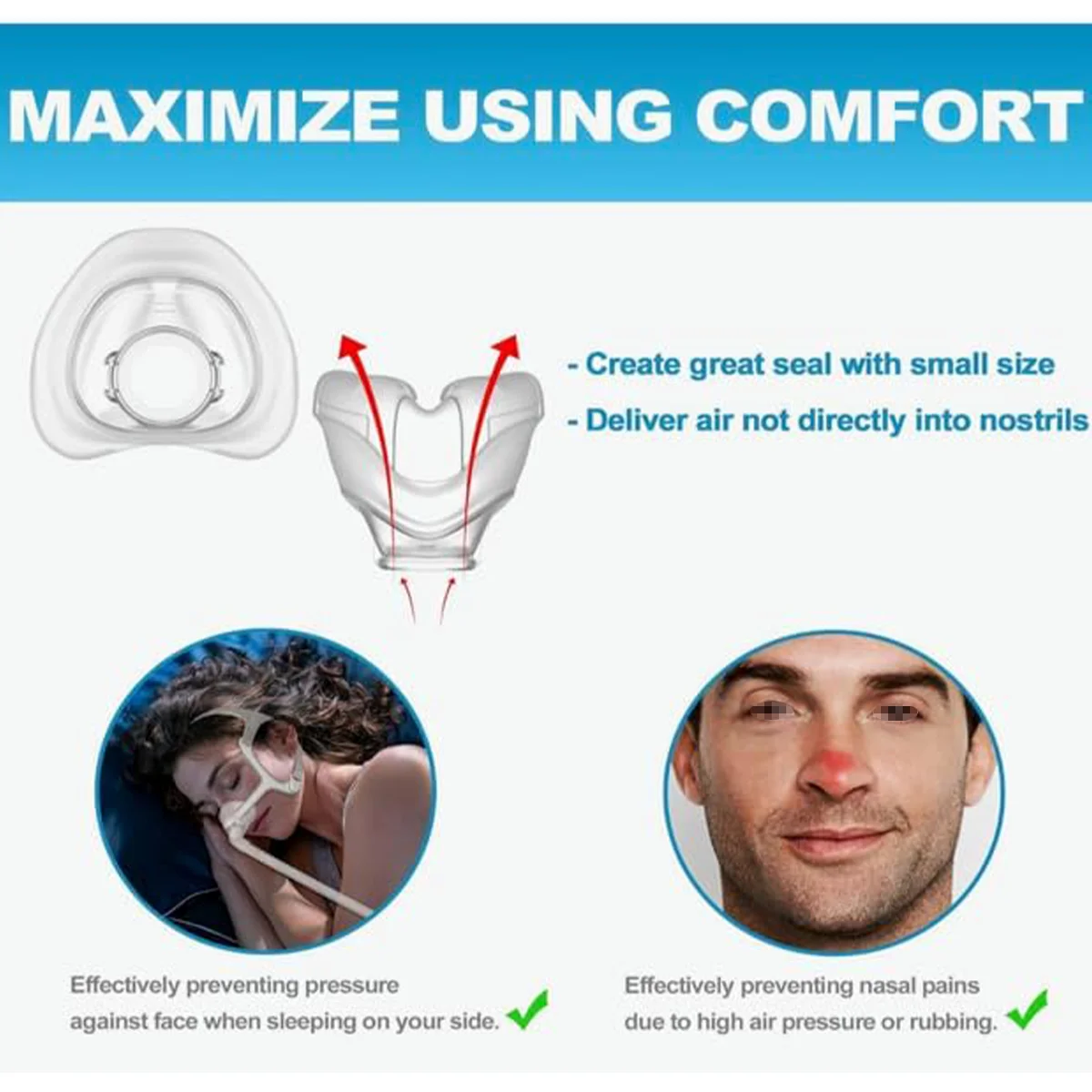 Fournitures de remplacement de masque nasal compatibles, 2 pièces, accessoires de coussin pour AirFit N20 et AirTouch N20, housses antarctique, usure plus douce