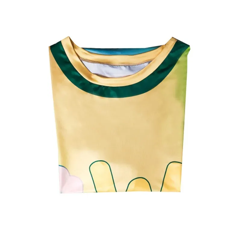 2025 yiyi فيلم عنصري واد تأثيري ازياء الكبار موضة الطباعة تي شيرتات قصيرة الاكمام طفل دور اللعب موحدة هالوين كرن #4