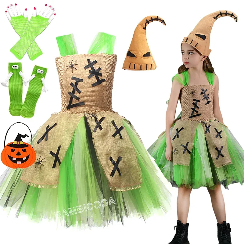 2025 Film Nightmare Weihnachten Cosplay Kostüm Oogie Disguise Kleid für Mädchen Halloween Karneval Party Bühne Kleidung Rollenspiel