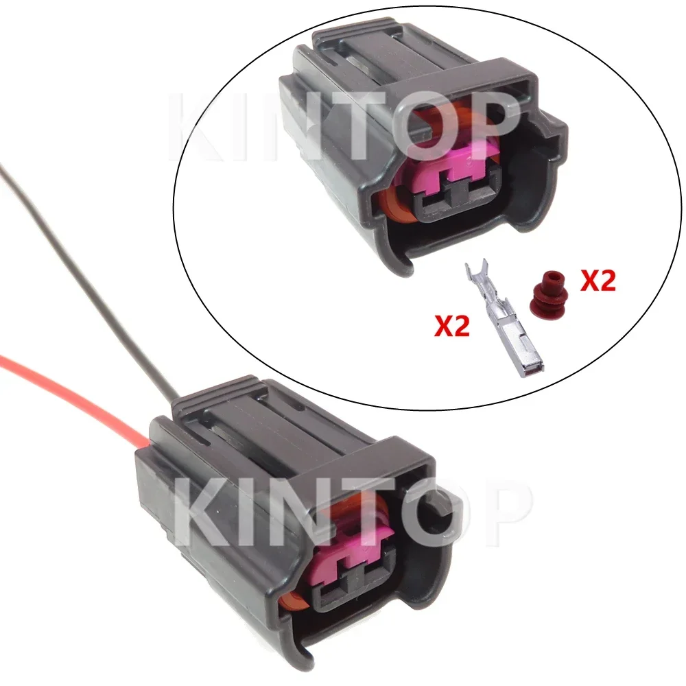 

1 Set 2 Pins 8E0973722 8E0 973 722 AC Assembly Car Fuel Nozzle Wire Socket with Wires Car Waterproof Connectors for VW Audi