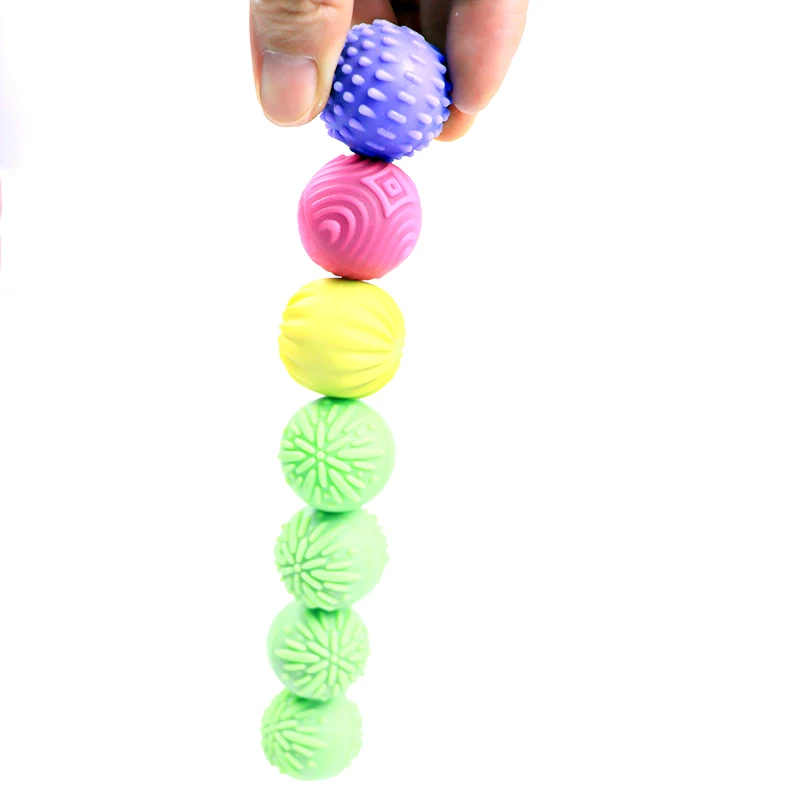 Conjunto de 4, bolas magnéticas texturizadas de silicone, bolas de silicone elásticas magnéticas de brinquedo de descompressão