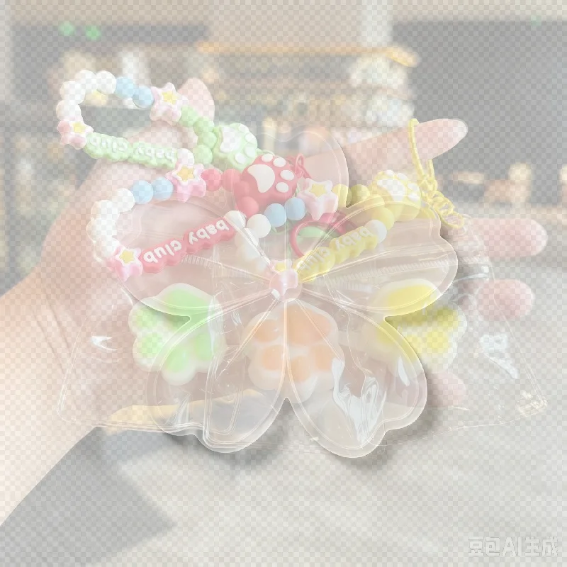 1Pcs Cat Claw Pinch Fun Ice Transparent Cat Claw Keychain Mini Squeeze Toy For Boys And Girls Backpack Pendant Small Gift