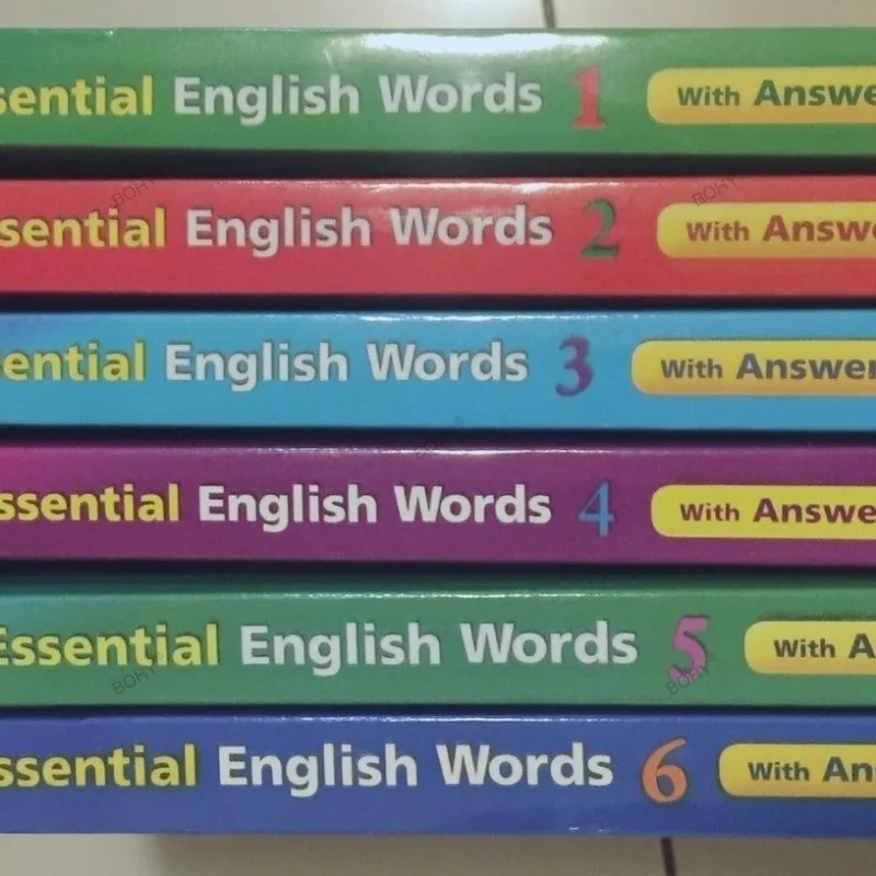 كتاب تعليم اللغة الإنجليزية ، بالألوان الكاملة ، كلمات أساسية ، إصدار جديد ، 6 كتب لكل مجموعة