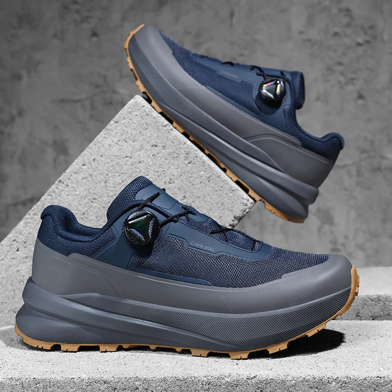 

Spring Summer Urban Light Outdoor Sneakers Breathable Non-Slip Hiking Shoes Rotary Buckle Travel Shoes Mountain Climbing Shoes