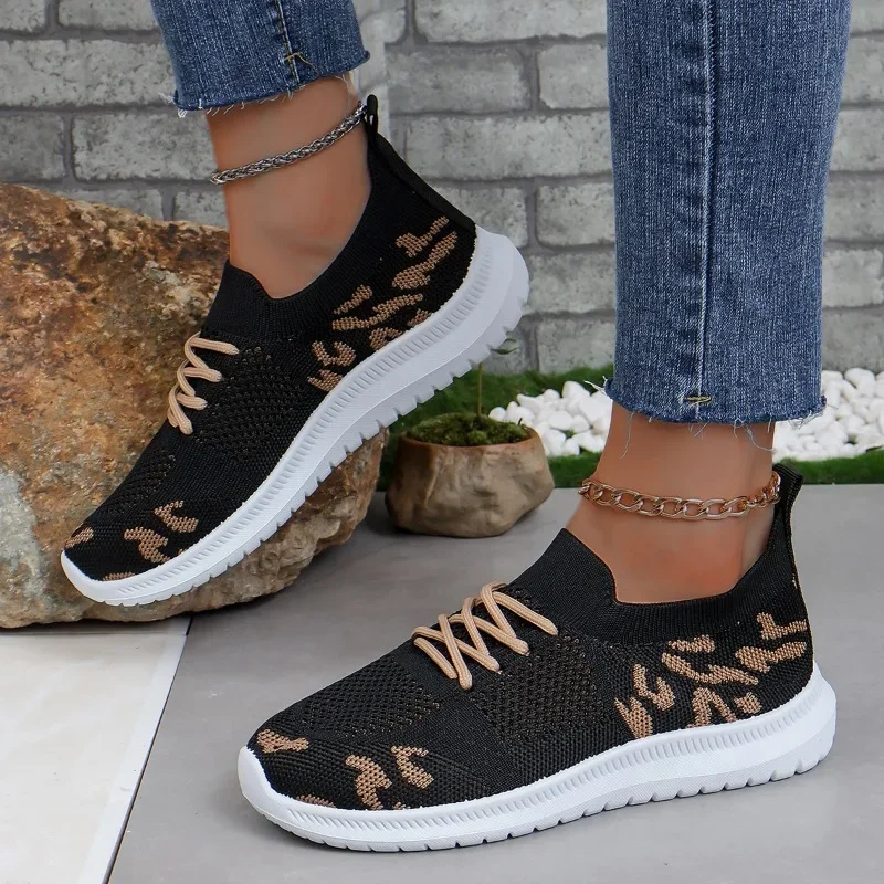 Shining Crystal Flats Shoes for Women Plus Size Breathable Mesh White Sneakers Woman 2024 Autumn Soft Sole ladies Sports Shoes