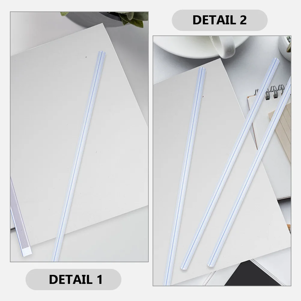 

30pcs Transparent Pull Rod Clips Plastic Slide Binders For Bookbinding Report Covers Binding Bars Loose Leaf Binder