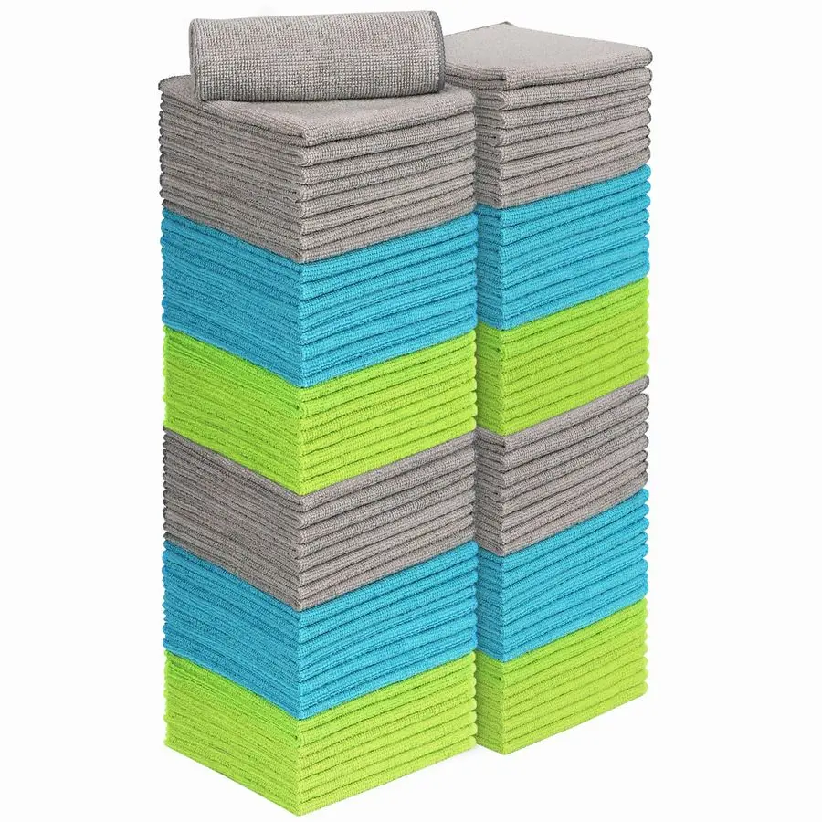 

Microfiber Cleaning Cloth100PK, Soft Microfiber Towels for Cars, Absorbent Cleaning Rags, LintFree StreakFree Wash Cloths for Ho