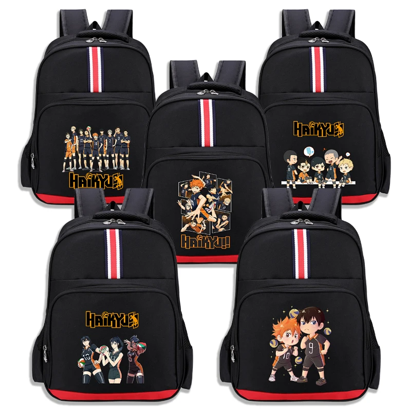 Haikyuu School Bag Karasuno Shoyo Hinata Movie Anime Cartoon Printed Kid Boy Student Supplies Backpack Teenager Storage Knapsack