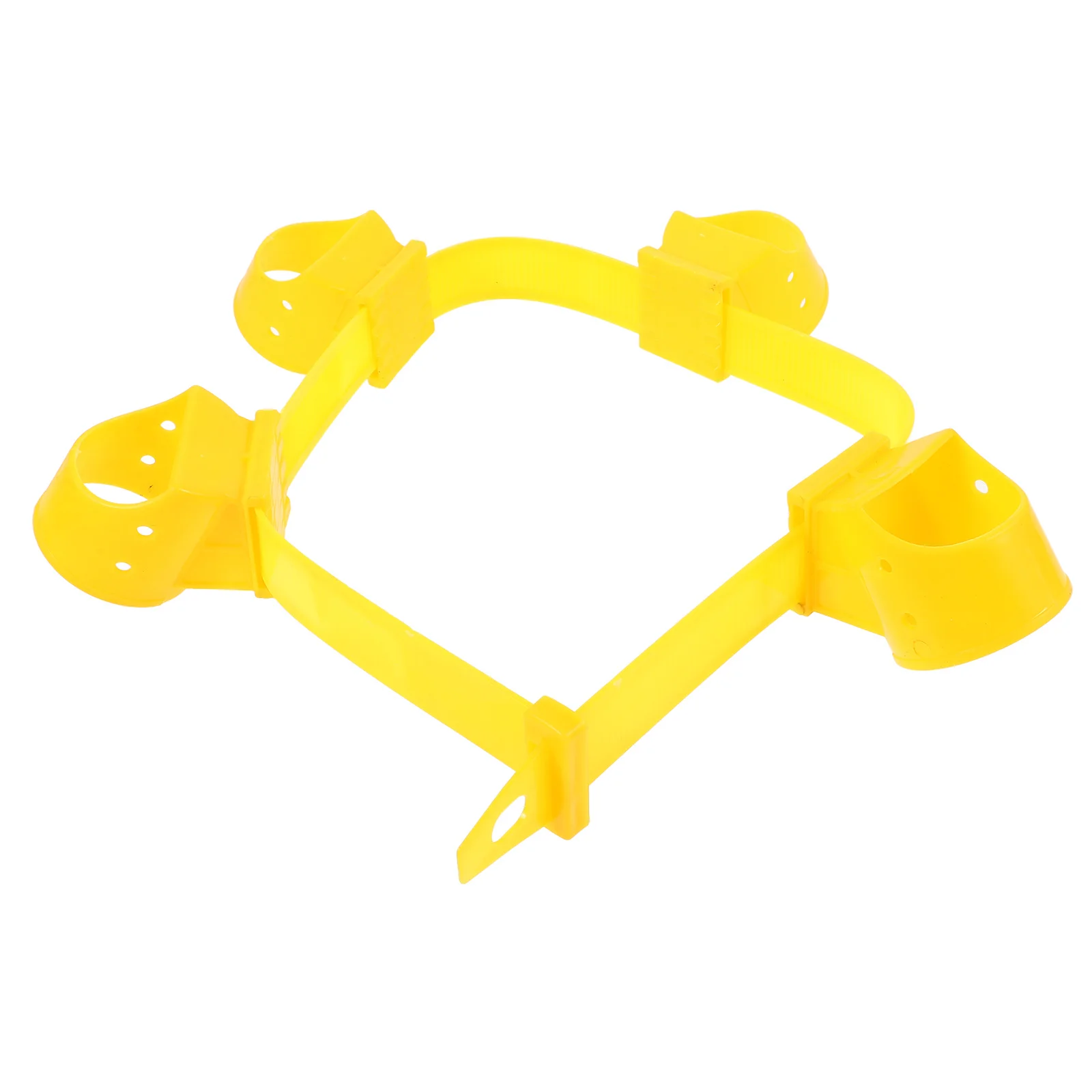 

4pcs Tree Support Bracket 1 Strap Yellow Sturdy Garden Tree Stakes For Wind Resistant Support, Reusable Plastic Plant Stabilizer