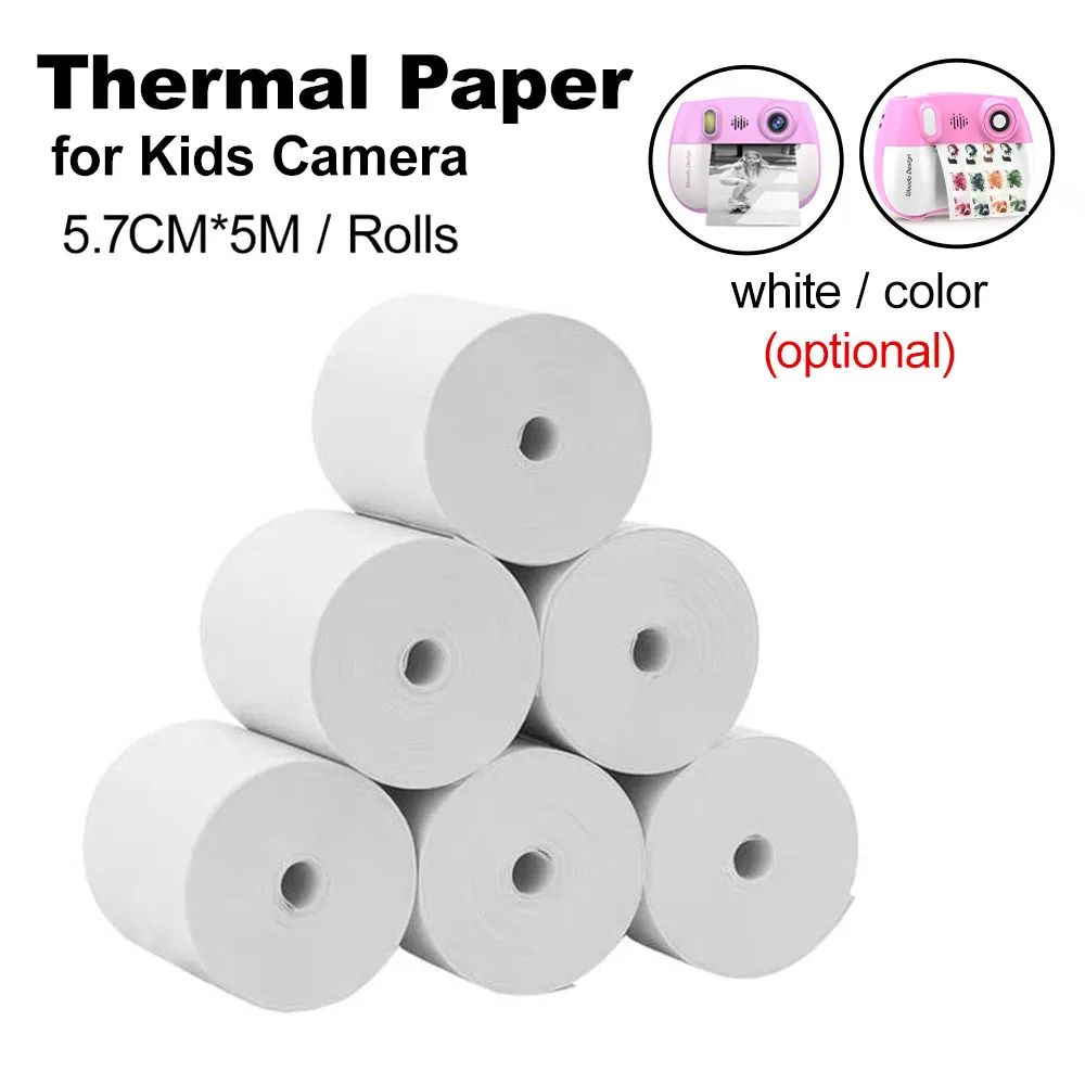 Soybean 3 Rolls Thermal Paper Label HD Color Rolls Paper For Mini Printer Instant Print Kids Camera Photo Paper for ZK18