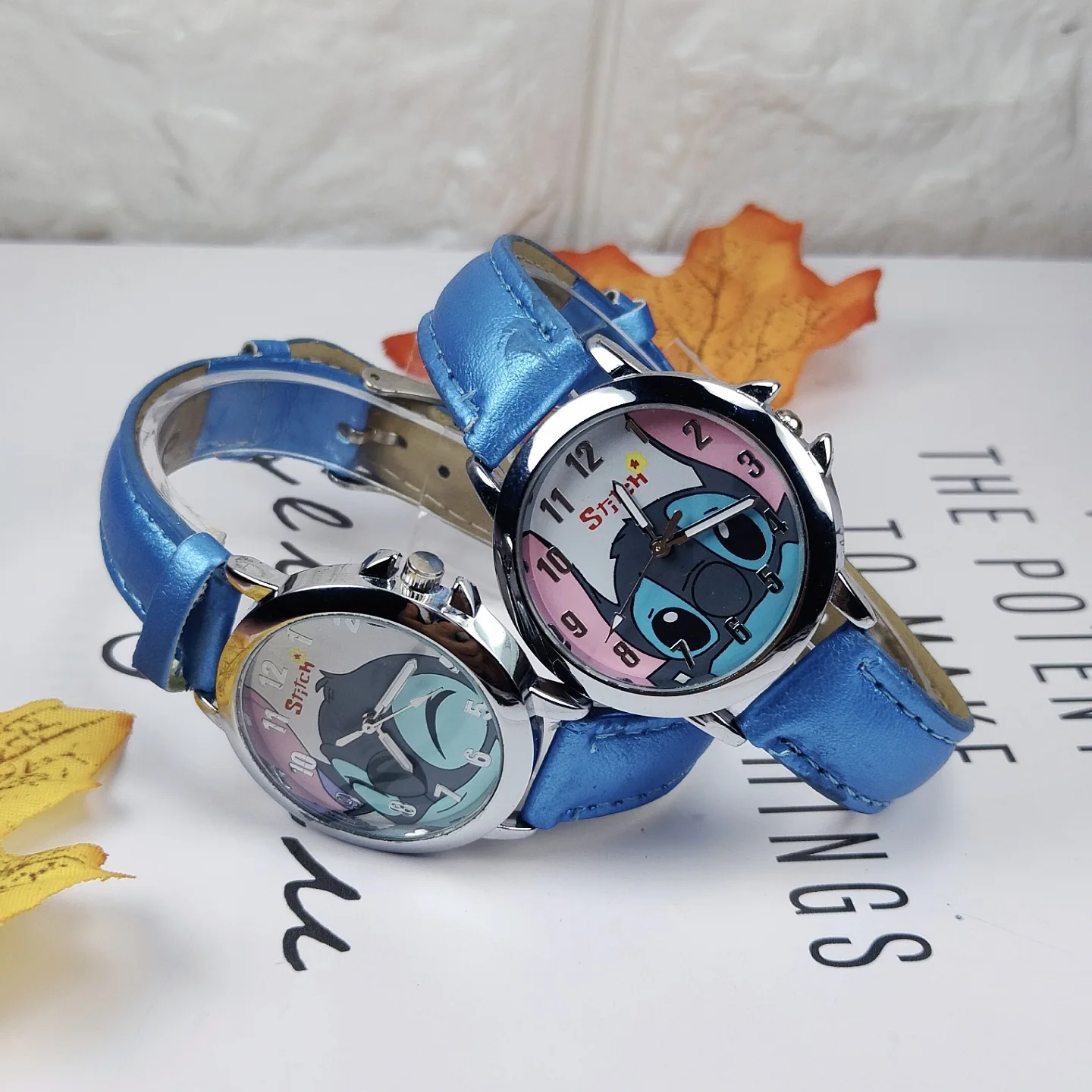 Cartoon Disney Stitch orologi per bambini ragazze cinturino in pelle orologio da donna orologio da donna impermeabile reloj infantil