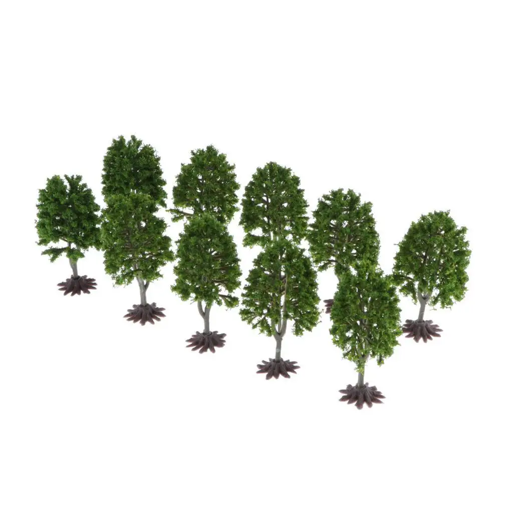 HO Scale Model Trees 1 to 100 Green Plastic Railway Scenery Tree for Miniature Park Garden Landscape Layout