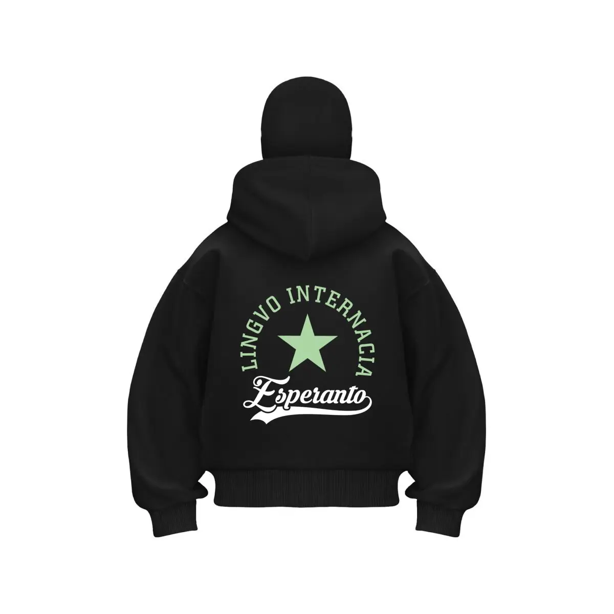 Esperanto Star Language - Inspired, Lingvo Internacia Symbol Design Men's Double Hood Balaclava Zip Hoodie Winter Warm