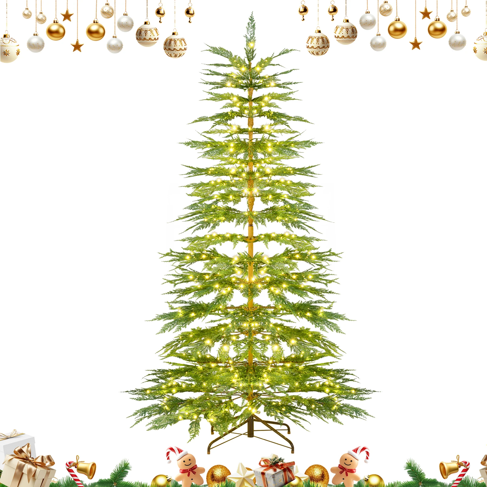 6. 5/ 7. 5 FT Pre-Lit Artifici - огляд і ціна Christmas Tree Artificial