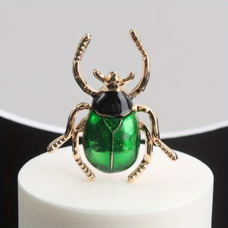 Personality Creativity Cartoon Cuteness Temperament Dripping Oil Enamel Scarab Brooch