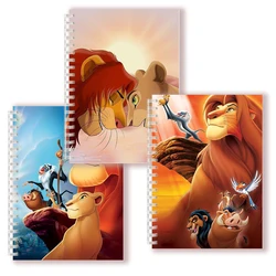 Quaderno a spirale A5 Cartoon The Lion King Young Simba taccuino Disney Anime Animals Graffiti Pattern Diary For Kids Gifts Toys