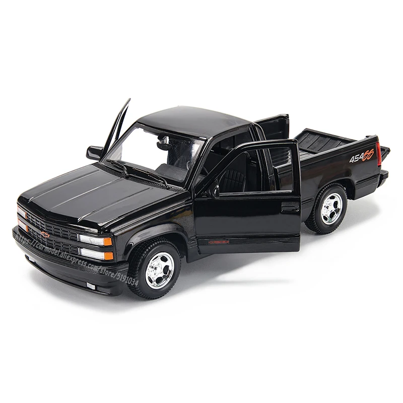 Maisto 1:24 1993 Chevrolet 454 SS Pick-up Schwarz Simulation Legierung Auto Modell sammlung geschenk spielzeug Legierung material geburtstag präsentieren