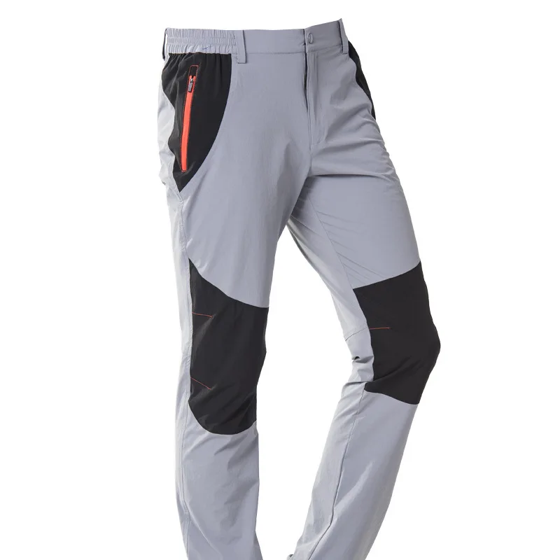 Imagem -05 - Calça Masculina de Caminhada em Bloco Colorido Secagem Rápida Respirável Trecho Alto Calça Soft Shell Exterior Montando Camping Calças Fitness