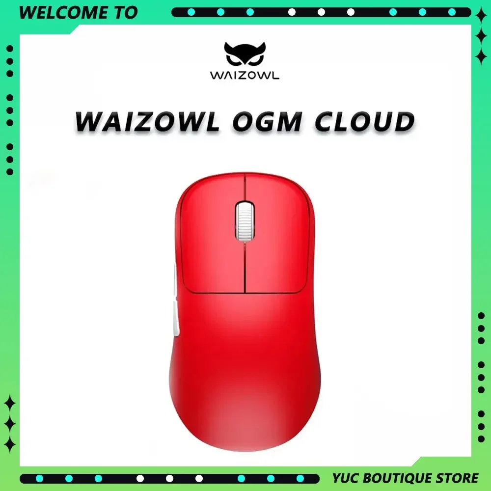 

WAIZOWL OGM Cloud Ergonomics E-sports Gaming Mouse Paw3395 Sensor Wireless Bluetooth Wired 3-mode Lightweight Mouse Gamer Mouse