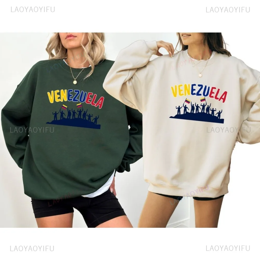 

We Are Not Afraid Venezuela Libre Flag Print Long Sleeve Pullover Venezuelan Men and Women Are Suitable for Sweatshirt Clothing