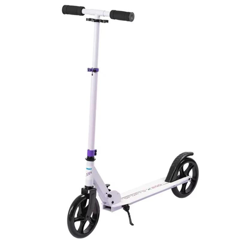 

STLF Foldable 200mm 2 Big Wheel Adult Urban Kick Foot Scooter Aluminum City Kick Scooter Adult