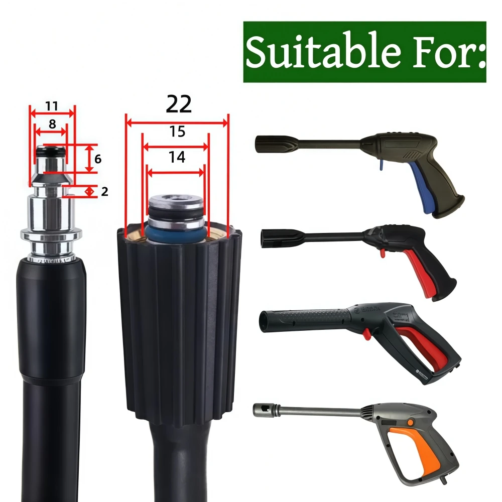 5~30m Car Washer Hose 6090psi Super Flexible Pressure Cleaning Machine Hose Water Cleaning Extension Hose for Bosch Black Decker image 3