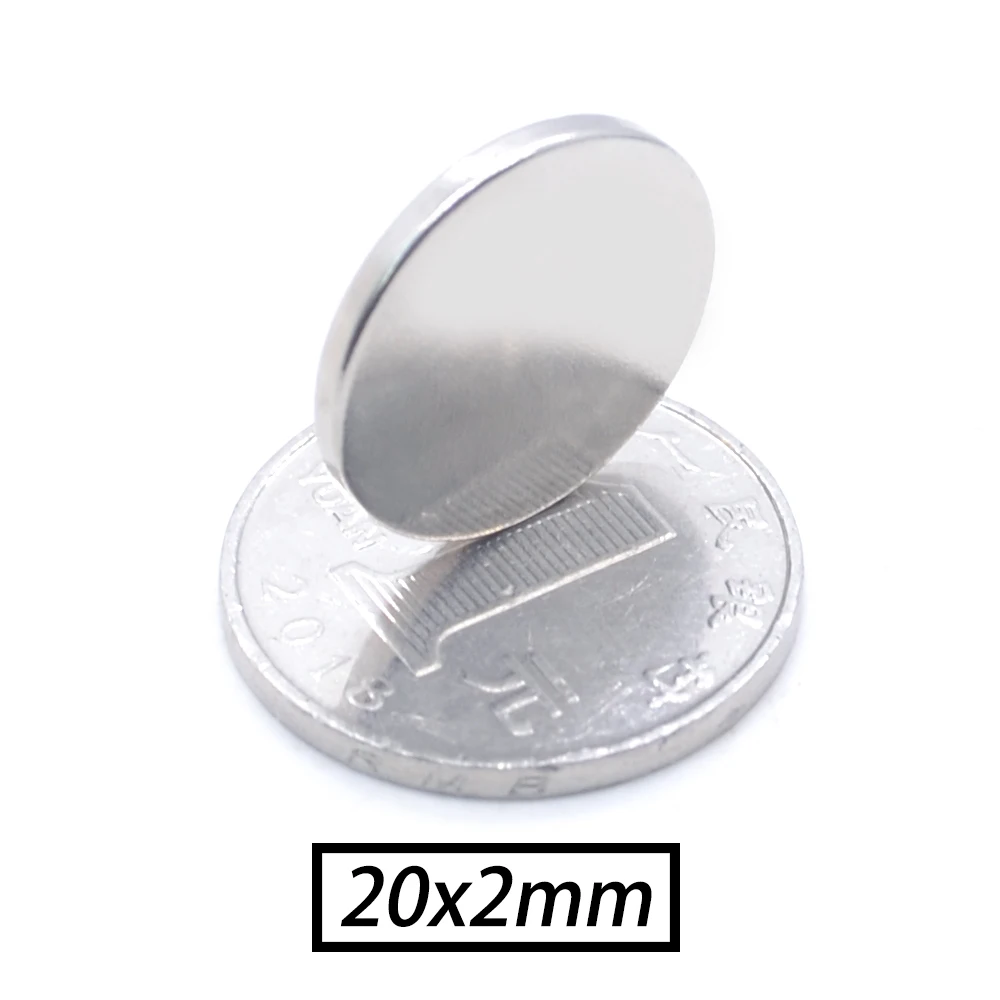 

1-500 Pcs 20x2 Neodymium Magnet 20mm x 2mm N35 NdFeB Round Super Powerful Strong Permanent Magnetic imanes Disc 20x2 NEW MAGNET