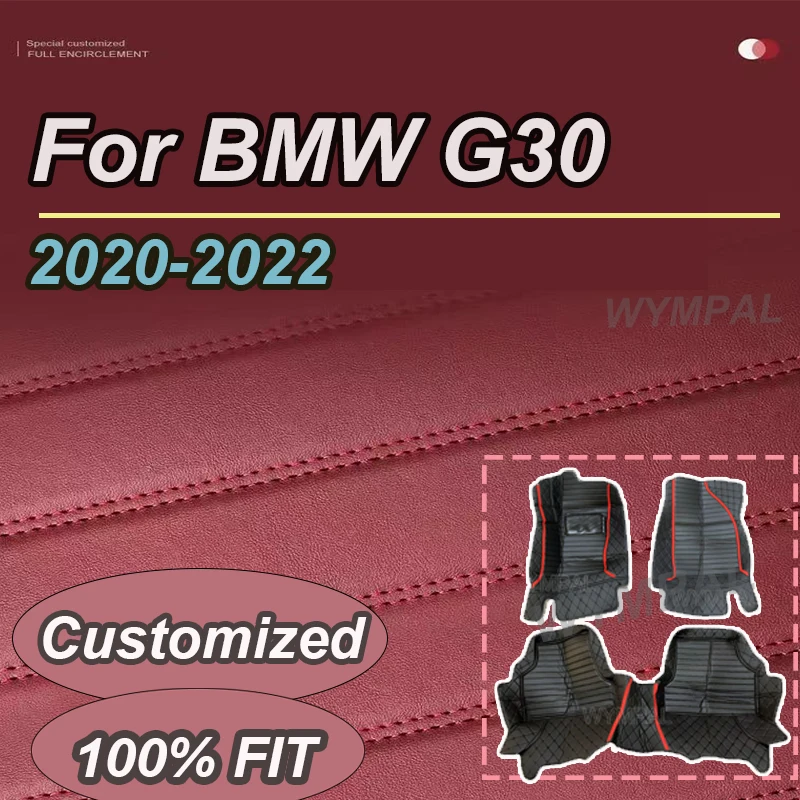 

LUXURY Custom Auto Luxury Leather Car Floor Mat For BMW G30 2020 2021 2022 Car Mat Full Set Women