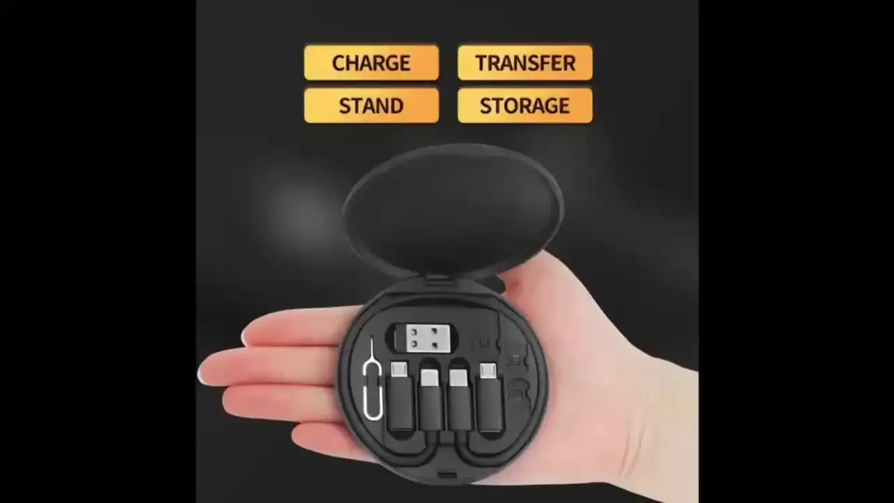 멀티 USB C 타입-C 충전 어댑터 케이블 키트, USB C-조명 변환 세트, USB A 및 C 타입-마이크로/C 타입/조명, 60W