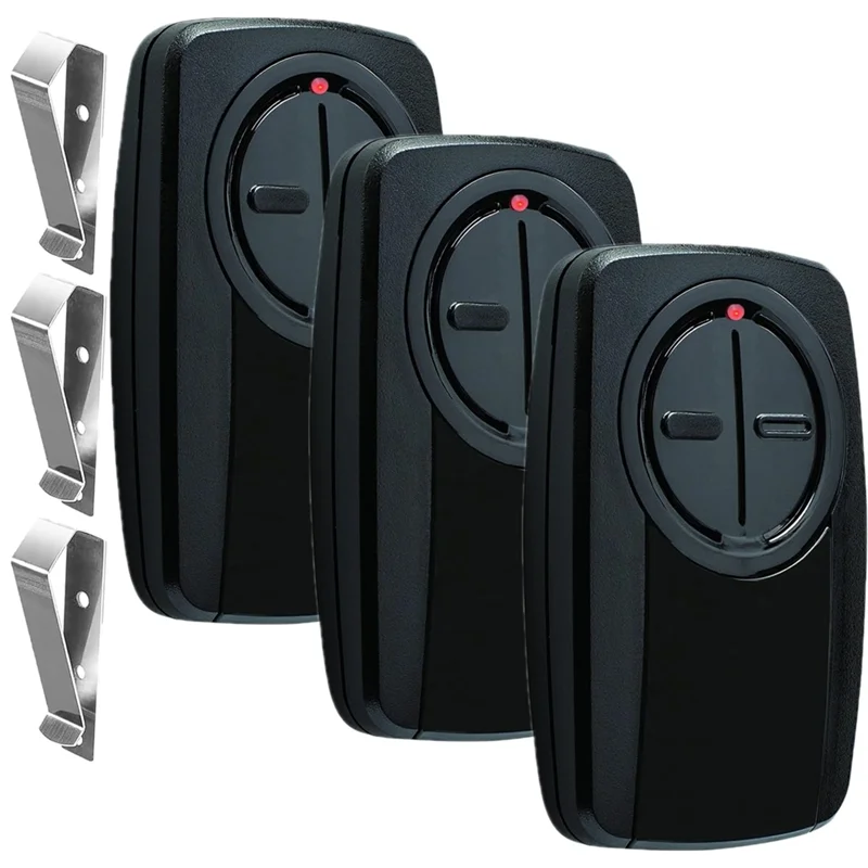 【RECOMENDAR】For Chamberlain Klik5u-Bk2 Klik3u-Bk Garage Door Opener Remote 3 Pcs 380UT& 375UT Universal Clickers