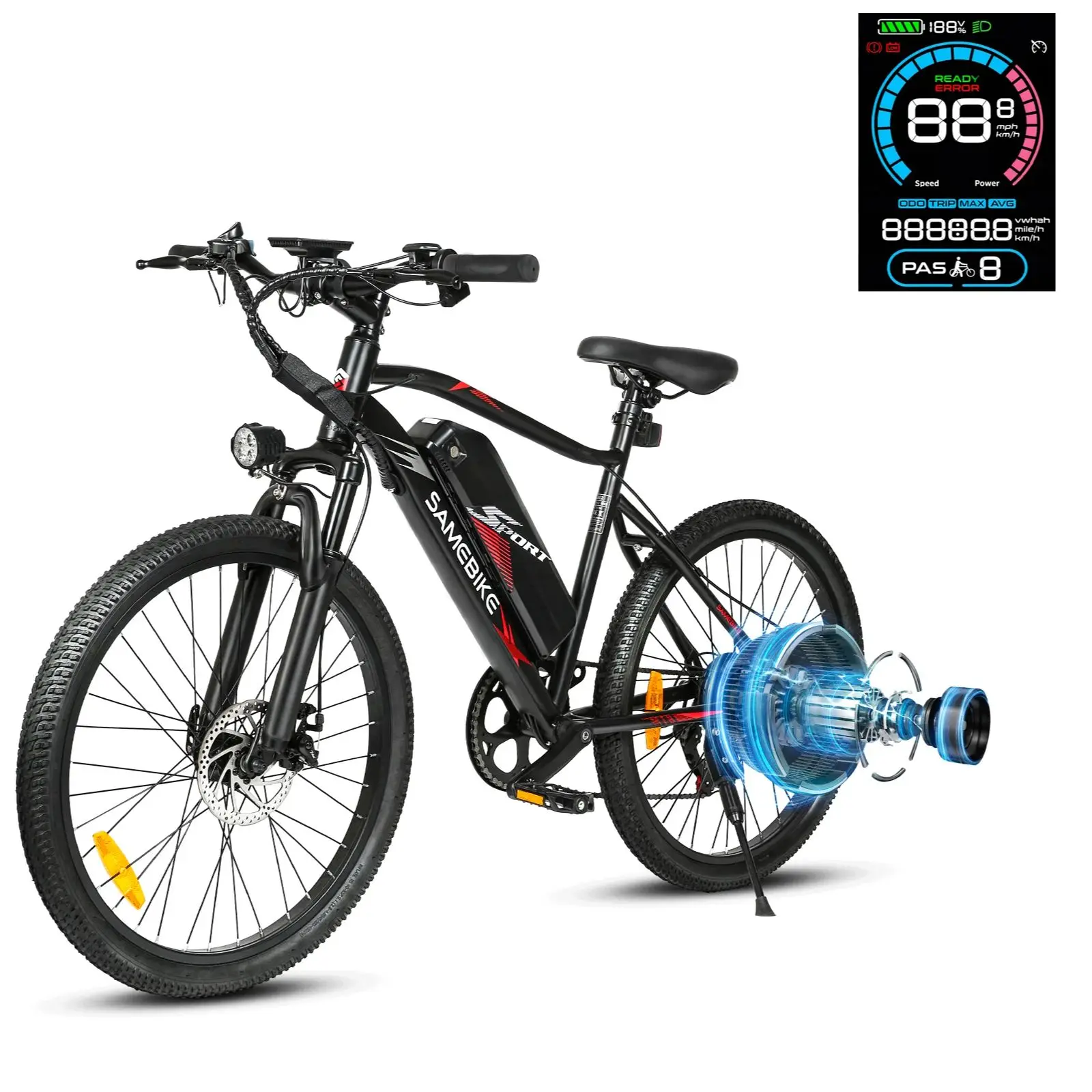 AliExpress Samebike EBE2 Adult NEW Commuter City E-bike Peak 500W Motor 36V13AH Removable Battery Electric Bicycle 24" Tire Electric Bike