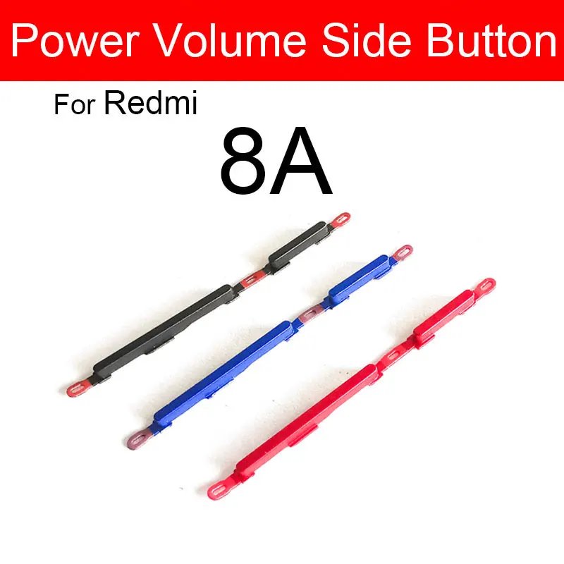 Bouton latéral de commande de Volume et marche/arrêt pour Xiaomi Redmi 7 8 7A 8A, pièces de rechange