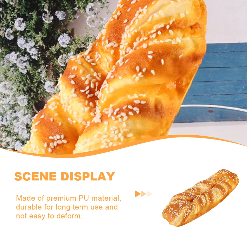 

Simulated Bread Decorative Props PU Adornment Lifelike Models for Home Supermarket Art Training Photography Fake Bread Realistic