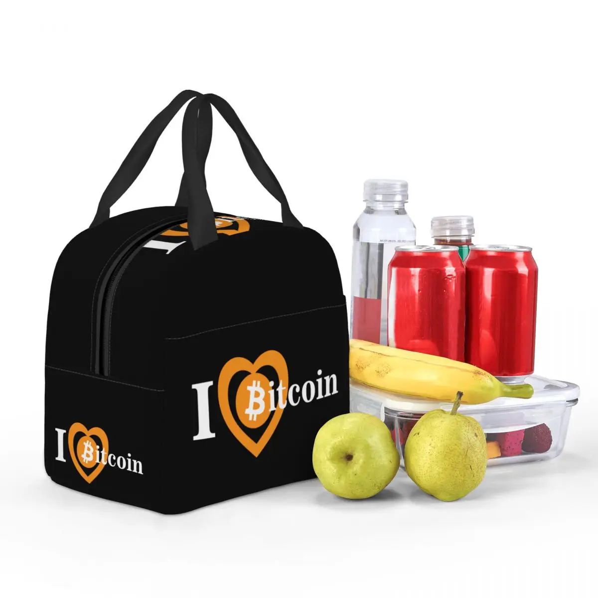 Eu amo Bitcoin isolamento lancheira, Bento Pack, Meal Pack, bolsa