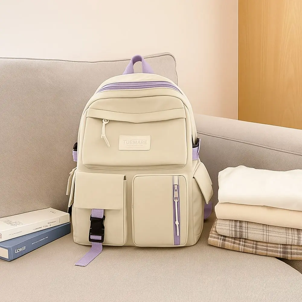 Large Capacity Student Backpack Breathable Lightweight Laptop Backpack Adjustable Strap Multi-pocket School Backpack Going Out