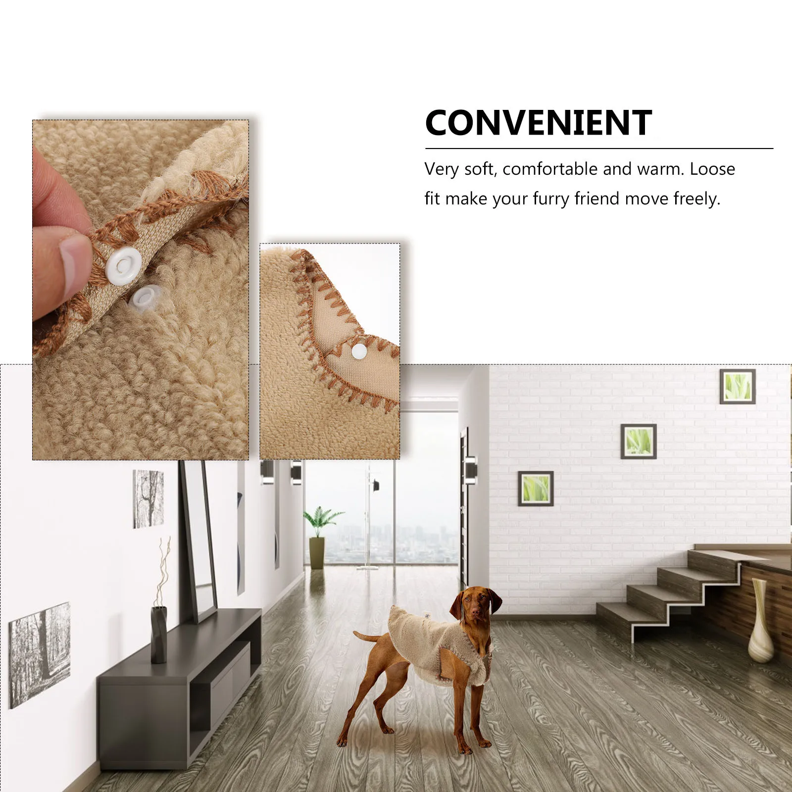 

Pet Clothes Polyester Coat for Small Large Dogs Autumn Winter Warm Soft Vest Costumes Pet Supplies Dog Collar Leash