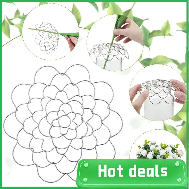 Держатель для цветочной композиции LUDA, металлическая вставка для цветов, крышка, сетка для цветов, проволока, инструмент для цветочной композиции (6 дюймов), 6 шт.