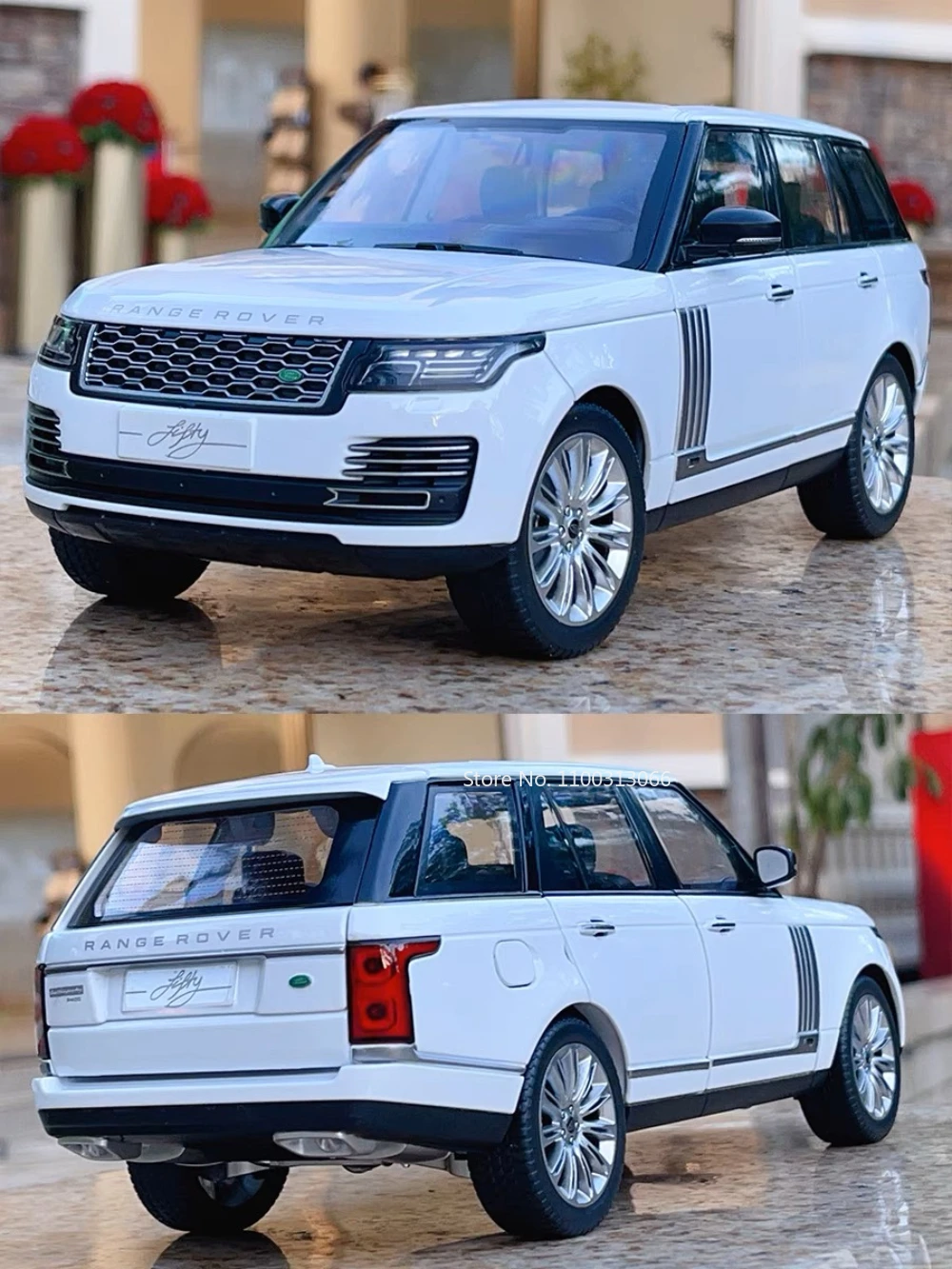 

1: 18 Range Rover Alloy Toys Model Metal Diecasts 50th Anniversary Edition SUV Car with Sound Light Off-road Model for Boy Gifts