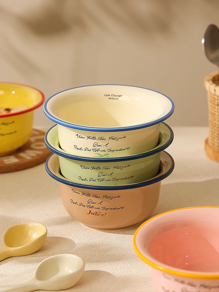 

Korean Sle Dopane Cerc Bowl 6 Inch Oaeal Salad Fruit Plate Breakfast Dert Bowl Cookzone High Temperature Baking