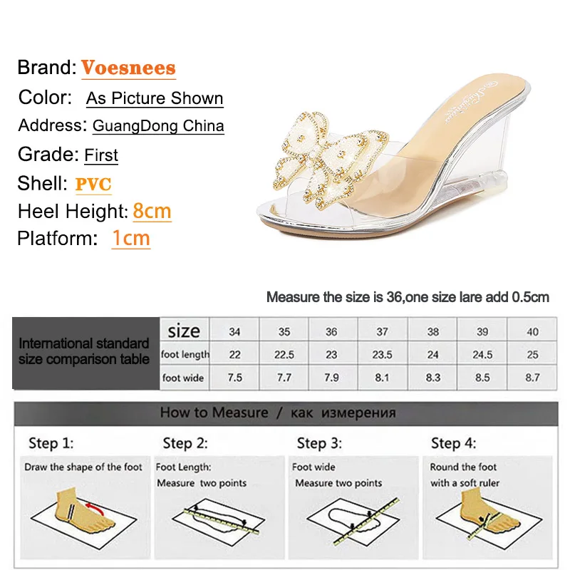 Pearl Women Pumps Crystal Butterfly High Heels Wedges Slipper Sexy Summer Party Wedding Sandals Brand Fashion Transparent Shoes