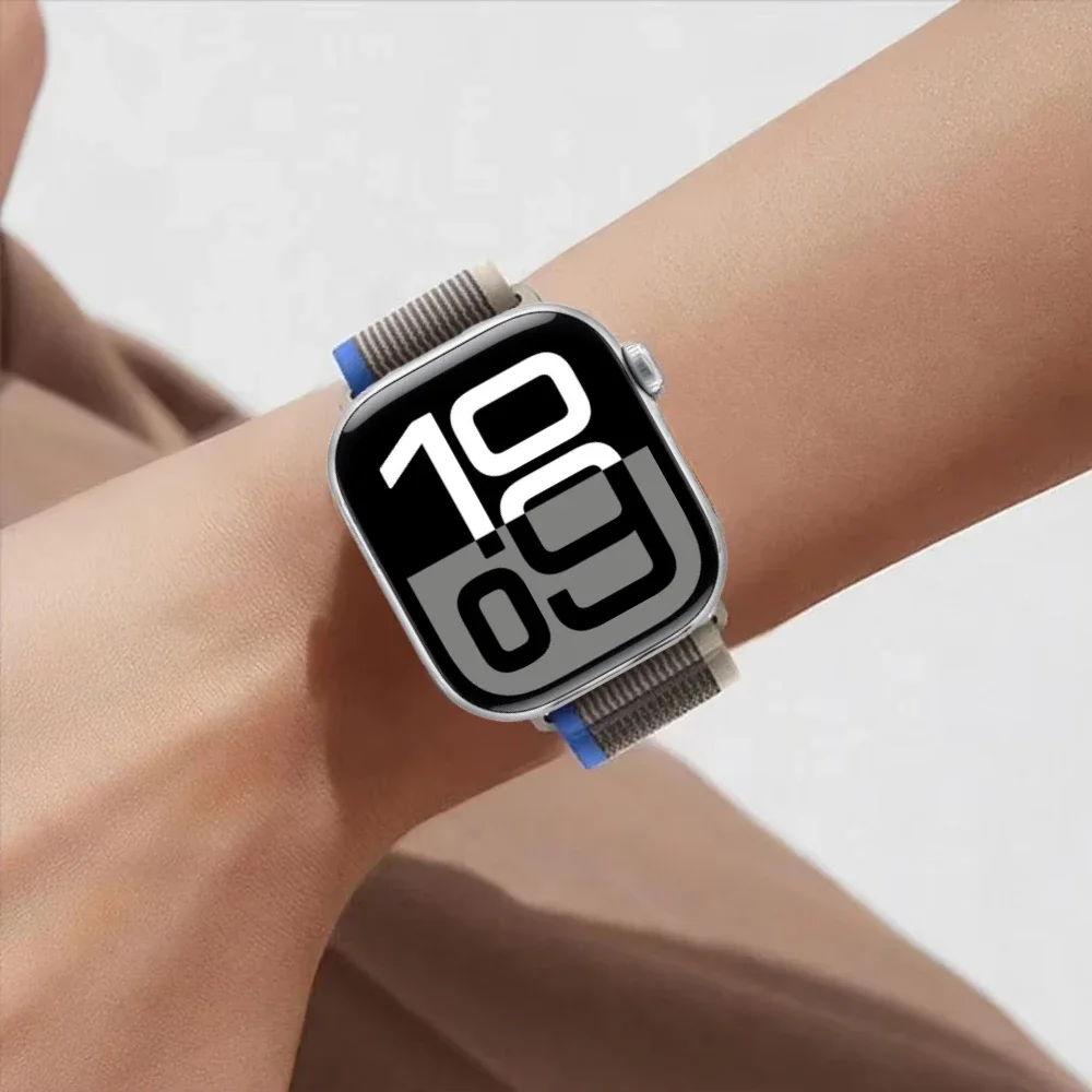 애플워치 울트라 49mm 10 46mm 42mm 9 8 7 45mm 41mm 스포츠 브레이슬릿 아이워치 시리즈 6 5 4 3 SE 44mm 40mm용 트레일 루프 나일론 스트랩