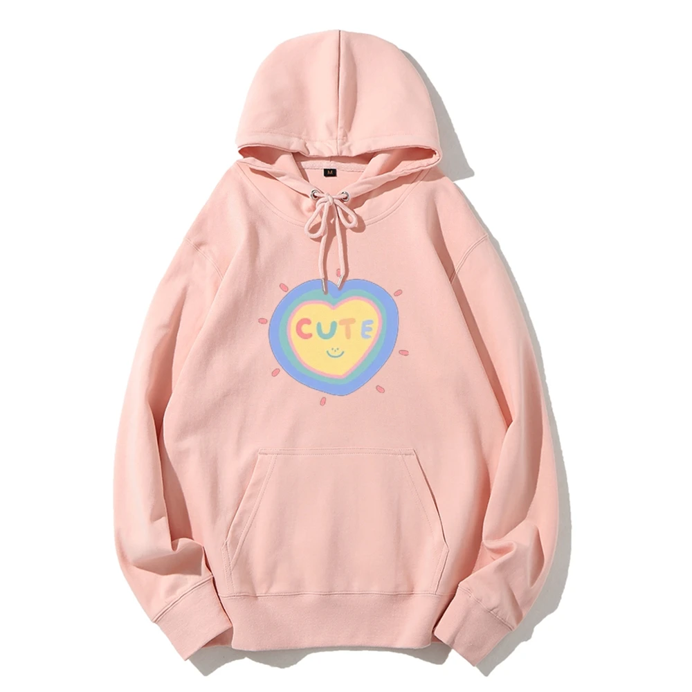 Casual Cute Fashion Ladies Hoodie Loose Cotton Hooded Sweatshirt 2024 Fall New High Quality Design Top