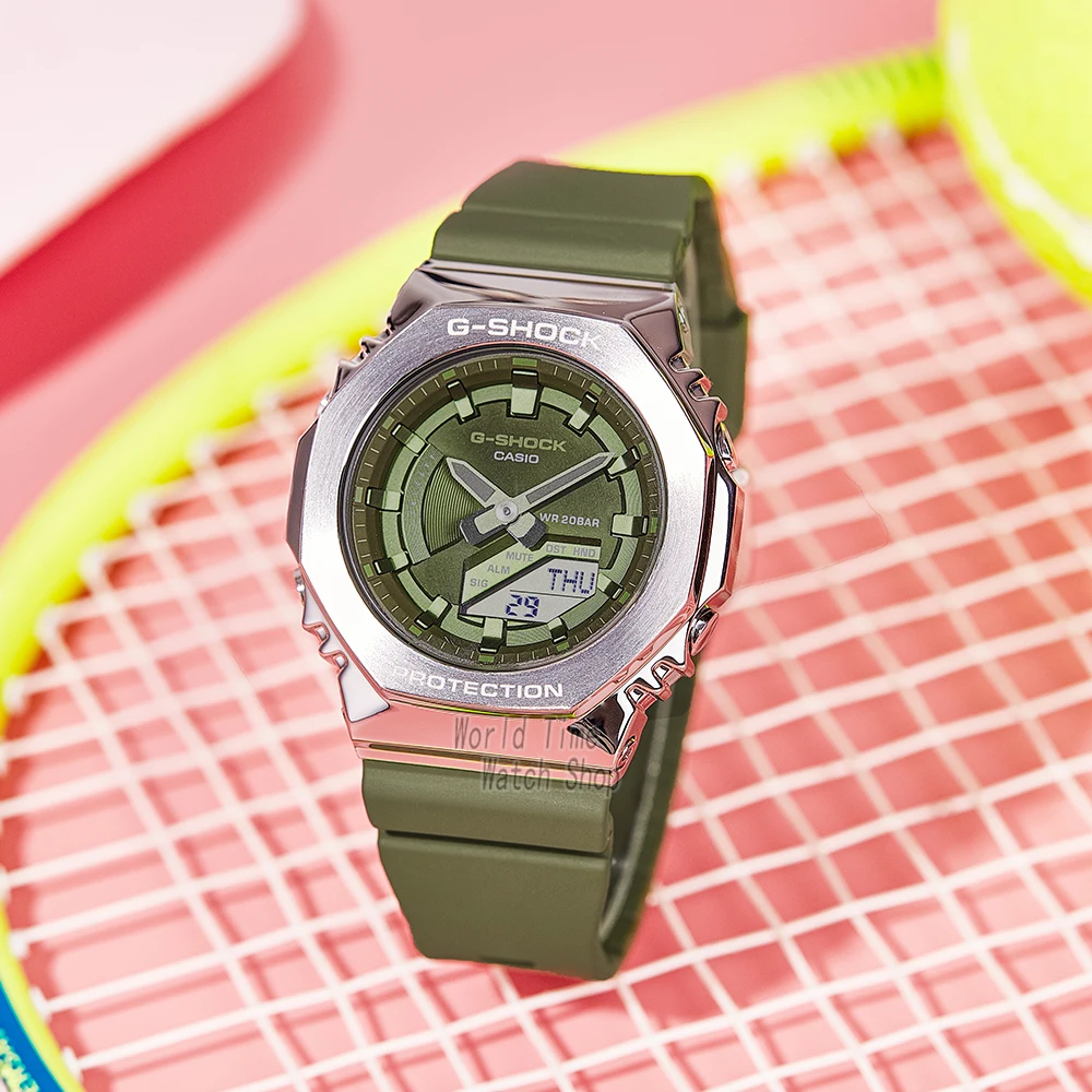 Casio watch g shock for men Metal Octagon Farmhouse Oak 200m Waterproof quartz watch reloj casio hombre GM-S2100-3A