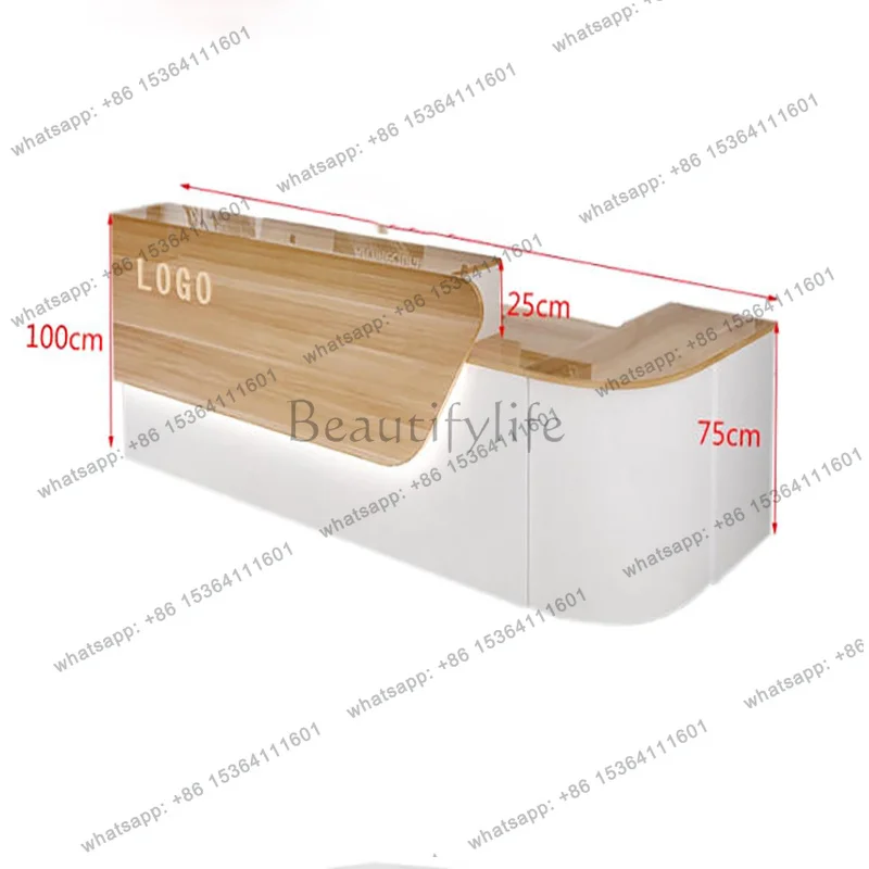 LJY Modern Salon Reception Desk Display Luxury Cashier Speech Reception Desk Lobby Desk Escritorio De Oficina Commercial Furnitu