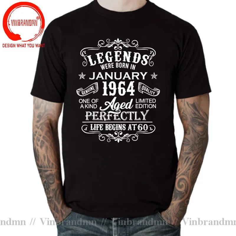 Legends Born In 1964 November September October December January Febuary March April May June July August 60 Years Birth T Shirt