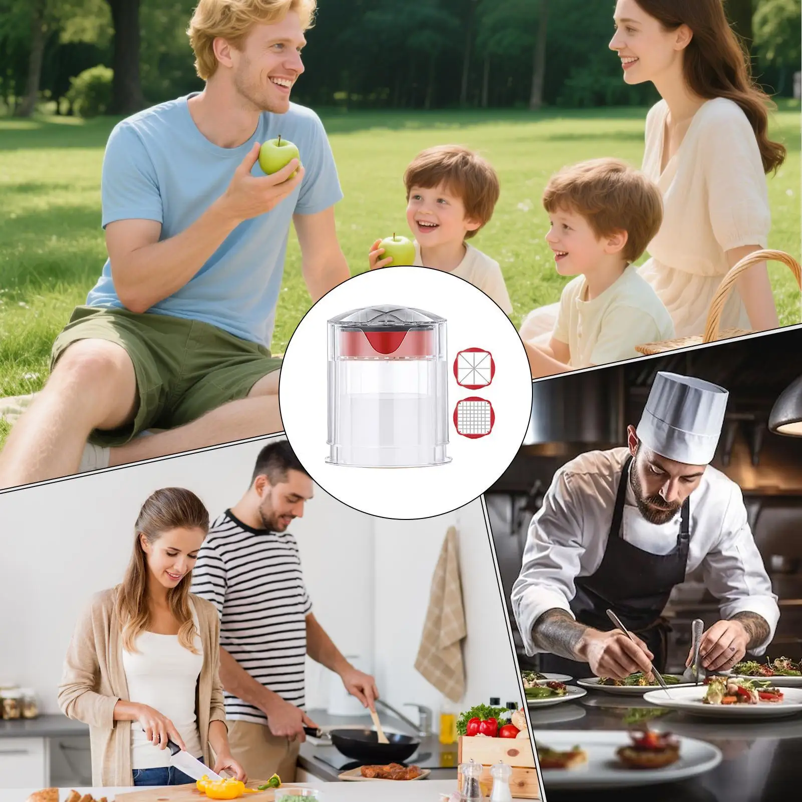 Food Slicer And Chopper Food Hand Press Dicer Processor Machine Vegetable Chopper Processor For Home Kitchen Restaurant