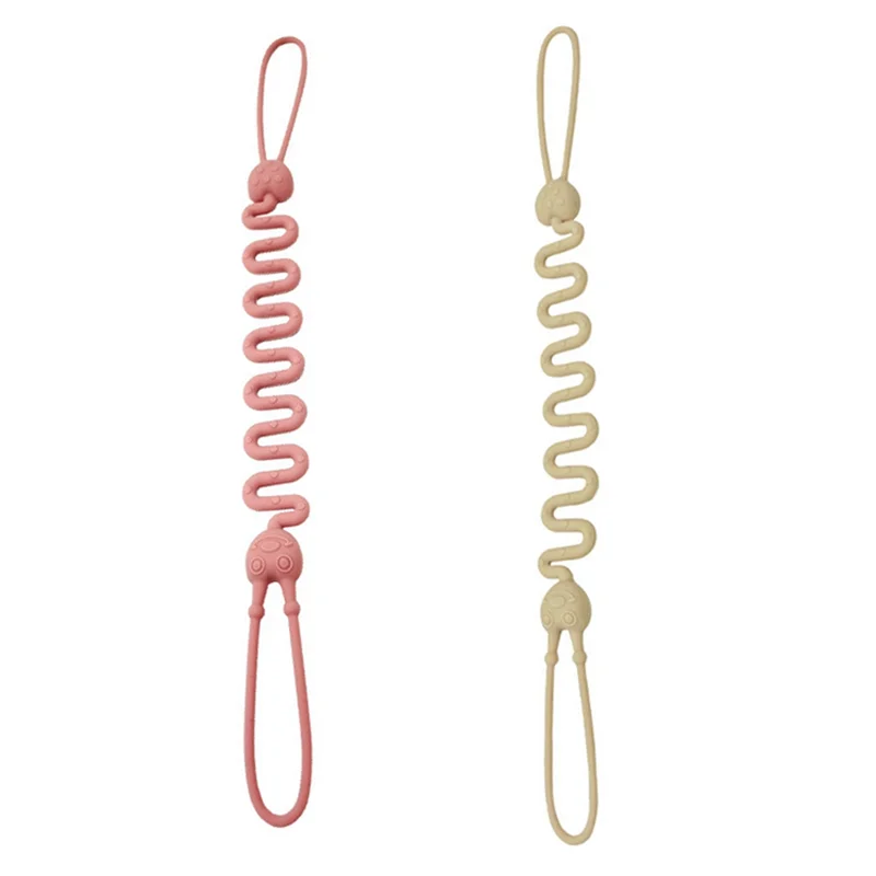 مجموعة مشابك دمية من السيليكون AS96، عبوتان، حامل سلسلة لهاية عالمي للأولاد والبنات