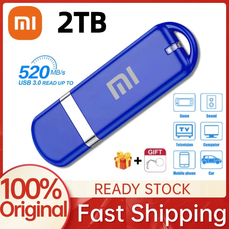 Xiaomi 2TB Usb 3.0 Pen Drive Metallo Ad Alta Velocità Cle Usb 1TB Flash Drive Portatile Pendrive 512GB SSD Memoria Usb Flash Disk