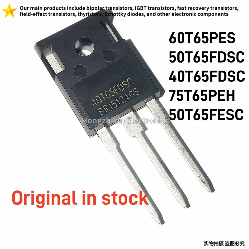 5/10PCS Original 60T65PES 50T65FDSC 40T65FDSC 75T65PEH 50T65FESC TO-247 650V Transistor de Potencia IGBT de Paro en Campo para Inversor de Soldadura